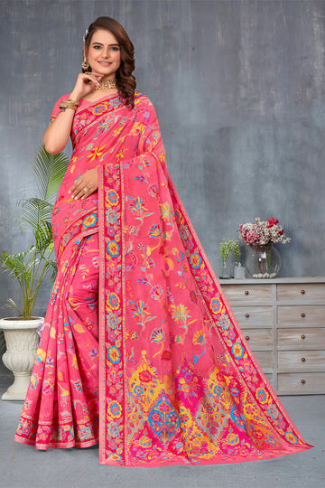 Gajari Cotton Silk Saree