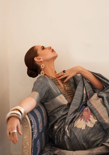KALKI KOECHLIN In Our Multi Coloured Zari HandLoom Weaving Silk Saree