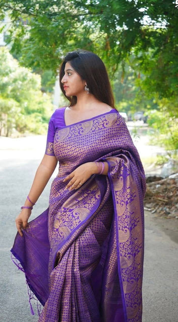 Blue Pure Soft Silk Saree With Lovely Blouse Piece