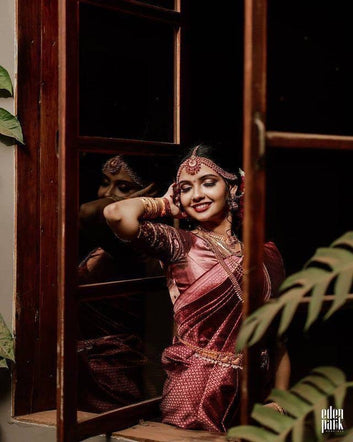Maroon Pure Soft Silk Saree With Attractive Blouse Piece
