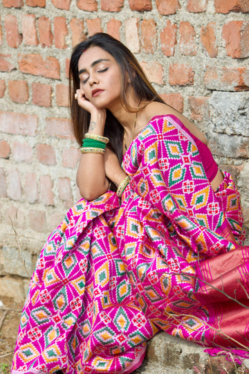 Quintessential Pink Soft Banarasi Silk Saree With Magnific Blouse Piece