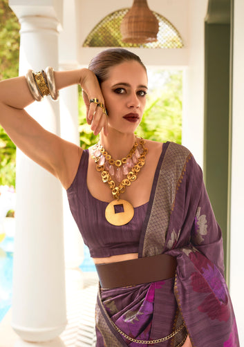 KALKI KOECHLIN In Our Multi Coloured Zari HandLoom Weaving Silk Saree