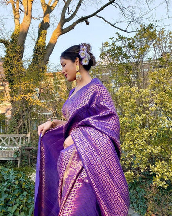 Royal Blue Pure Soft Kota Silk Saree With Lovely Blouse Piece