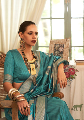 KALKI KOECHLIN In Our Multi Coloured Zari HandLoom Weaving Silk Saree