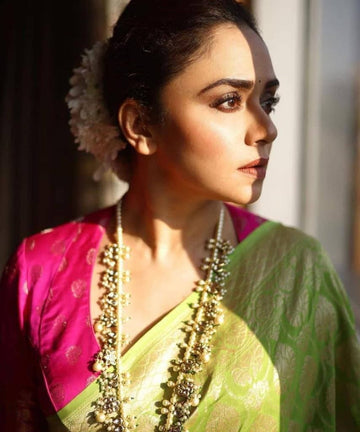 Green Pure Soft Kota Silk Saree With Lovely Blouse Piece